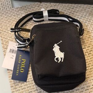 Polo by Ralph Lauren Black Crossbody Camera Bag